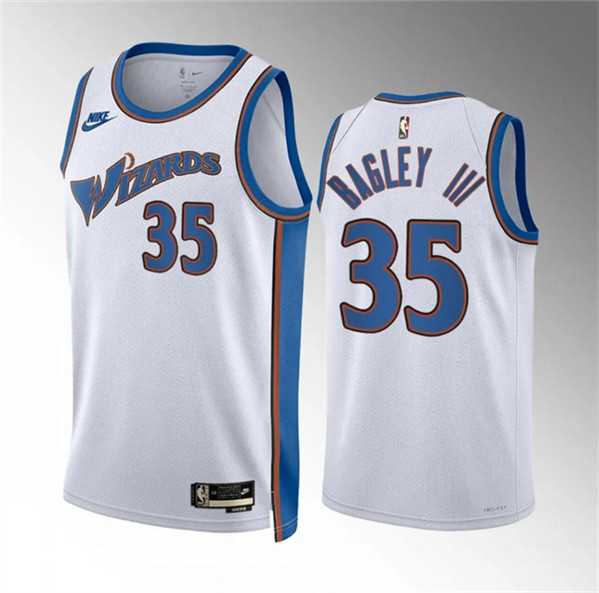Mens Washington Wizards #35 Marvin Bagley III White Classic Edition Stitched Basketball Jersey Dzhi->->NBA Jersey